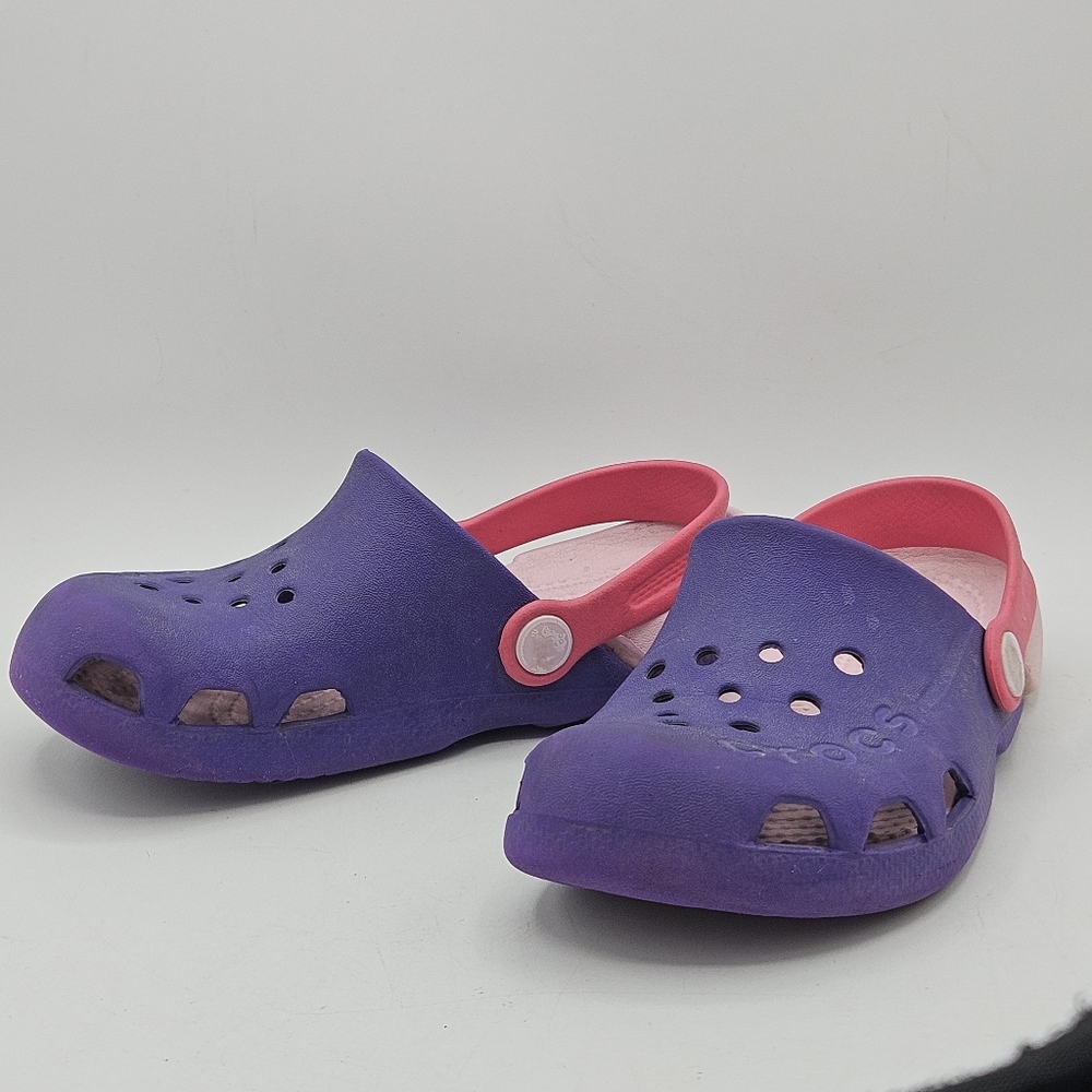Crocs Electro Purple / Pink Sling Back Slides Size 13